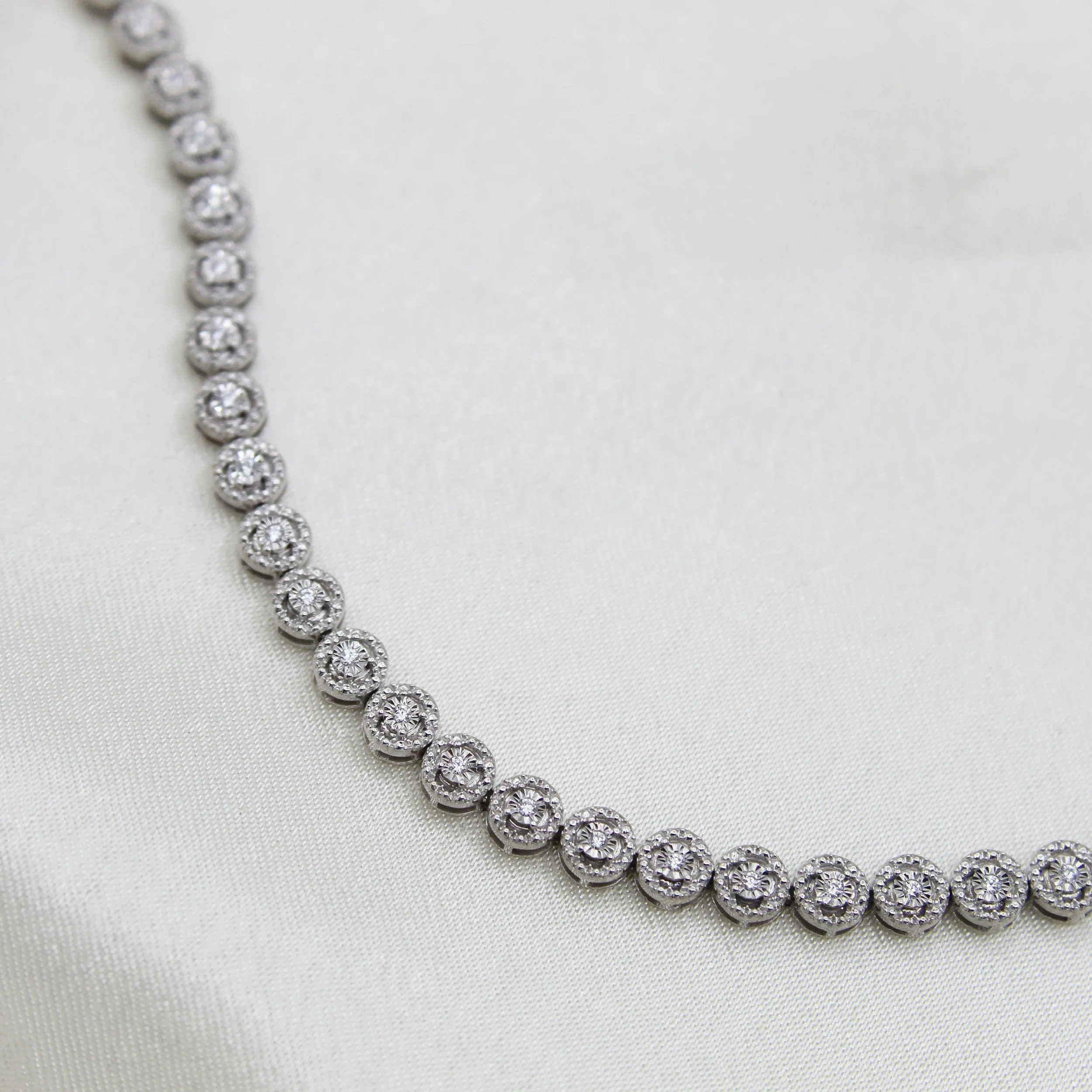 1/3 Cttw Natural Diamond Tennis Bracelet Set in 925 Sterling Silver