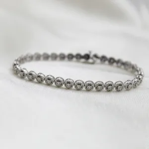 1/3 Cttw Natural Diamond Tennis Bracelet Set in 925 Sterling Silver