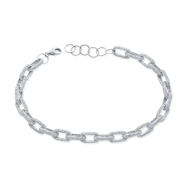 14K Gold & Diamond Link Bracelet- 3.81 ct.