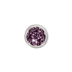 14k Skinny Silver June Charm (white)