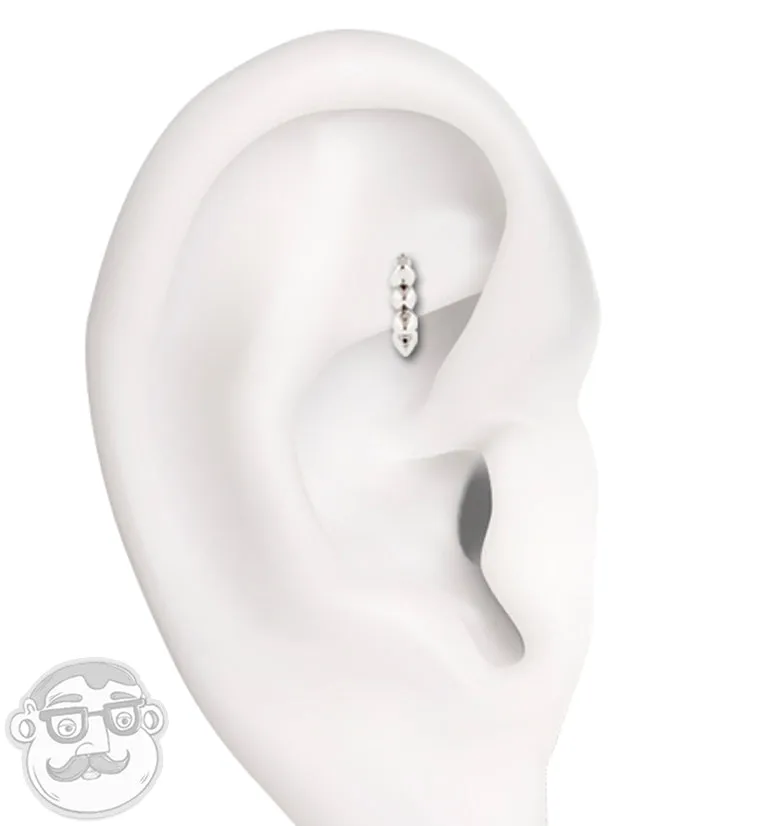 16G Green Opal Flower Rook Clicker