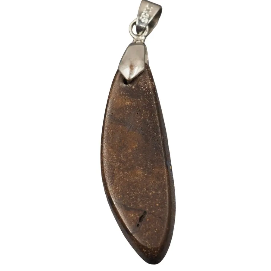 18ct White Gold Boulder Opal Pendant