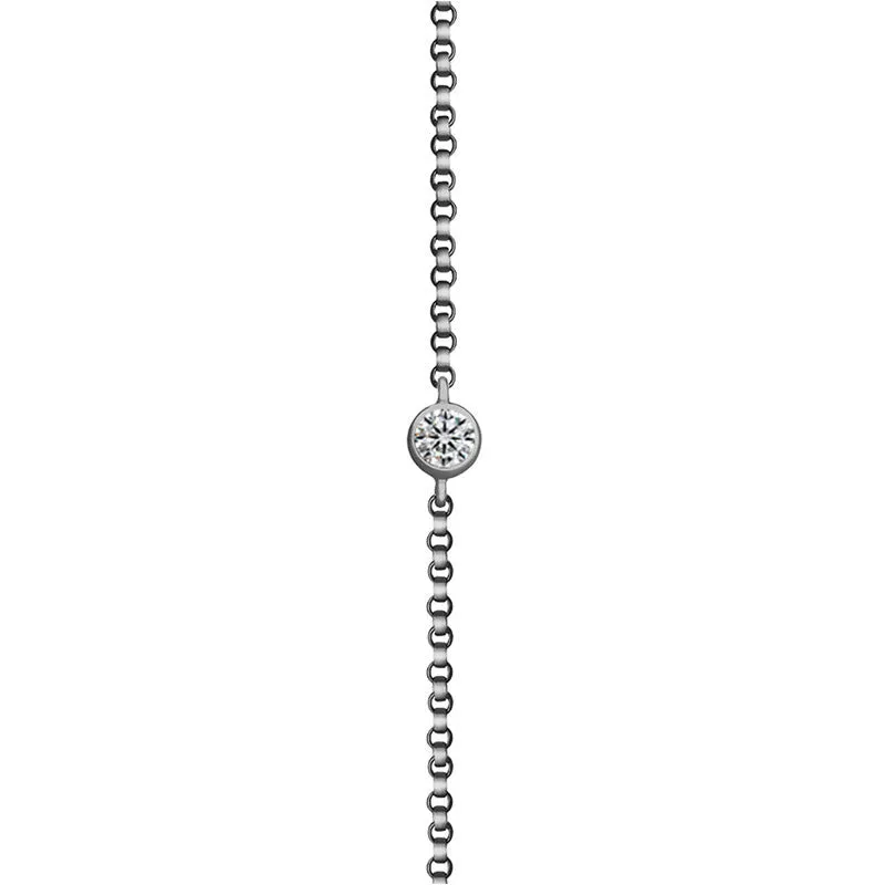 18k Gold April Birthstone Diamond Bracelet