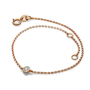 18k Gold April Birthstone Diamond Bracelet
