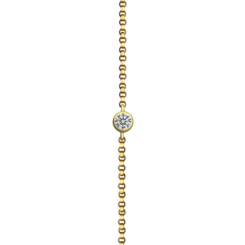 18k Gold April Birthstone Diamond Bracelet