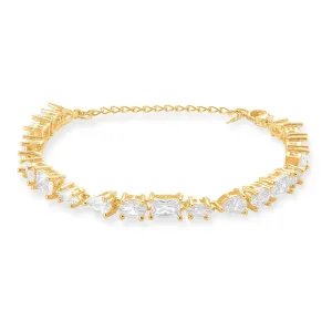 18k Gold Vermeil Multi Shape Tennis Bracelet: The Emmie