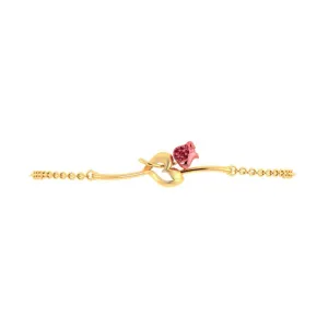 22k Gold Bracelet With A Tulip Flower Design