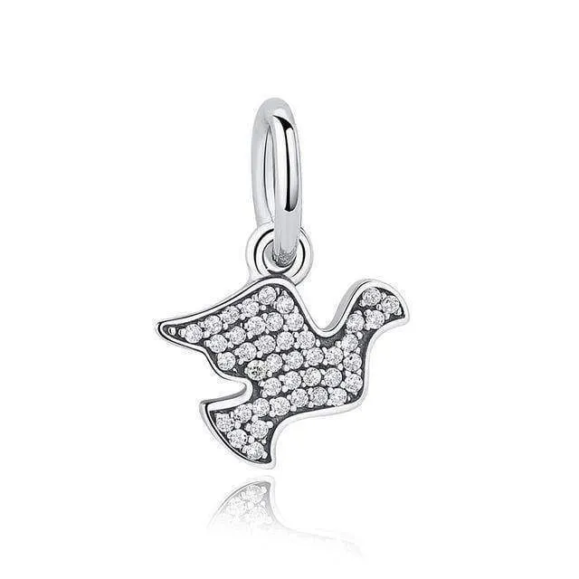 24 Styles,  925 Sterling Silver Simple Signs, Charms - Fit Charm Bracelet