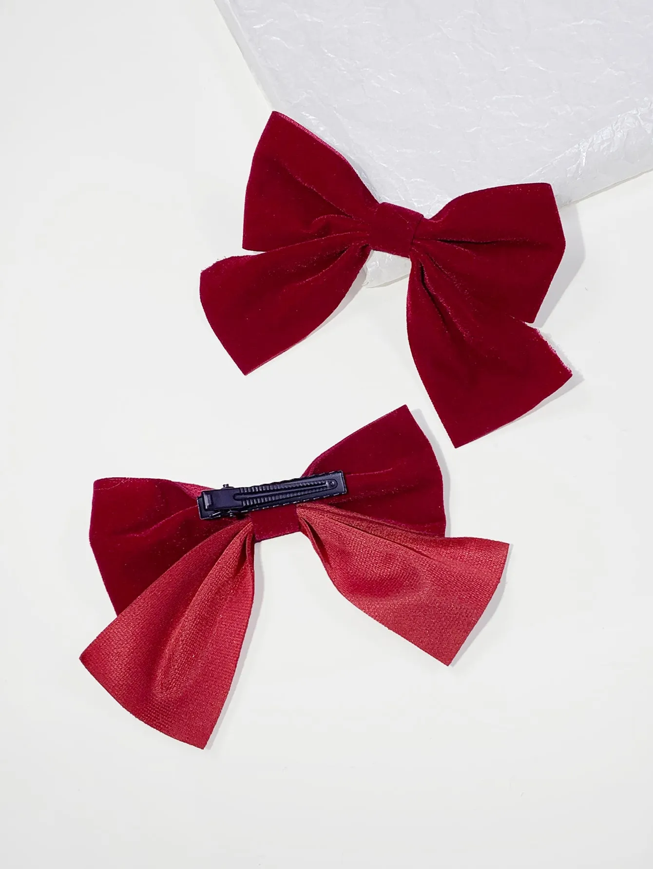 2pcs Cute Bow Decor Clip for Women Barrette Styling Hair Accessories