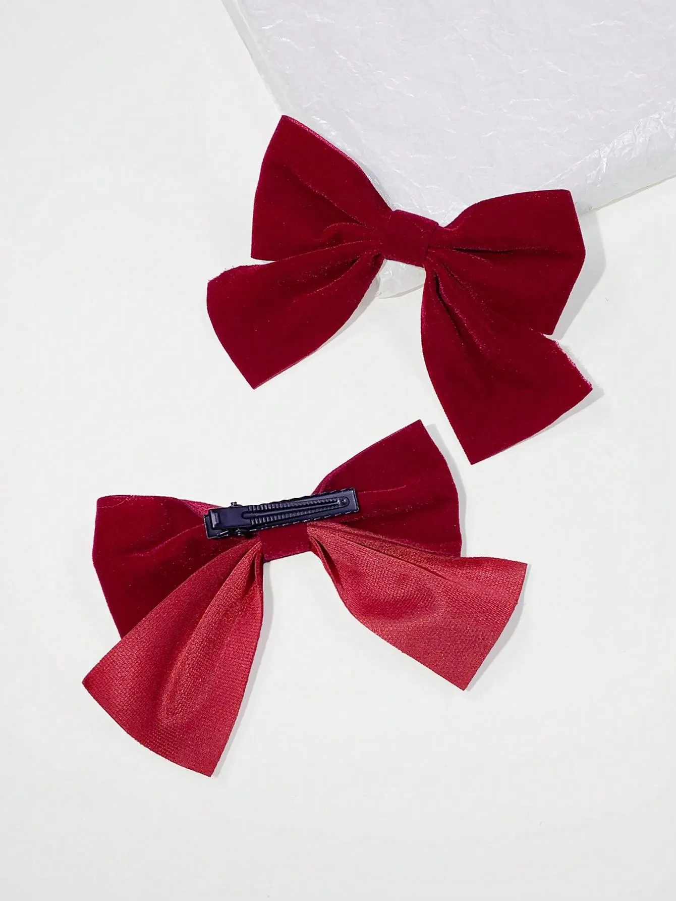 2pcs Cute Bow Decor Clip for Women Barrette Styling Hair Accessories