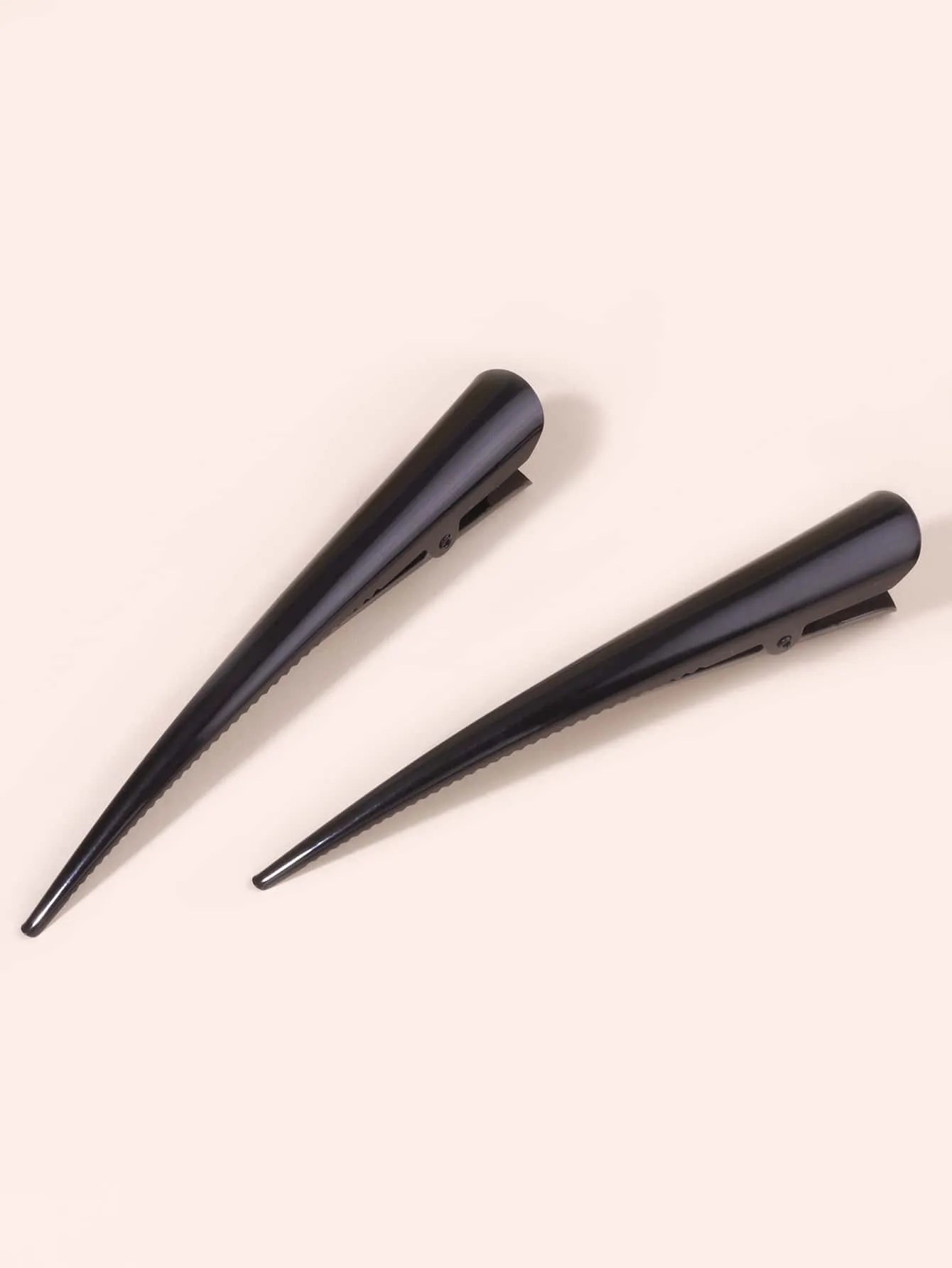 2pcs Minimalist Alligator Hair Clip Plain Black Hair Clip for Women Barrette