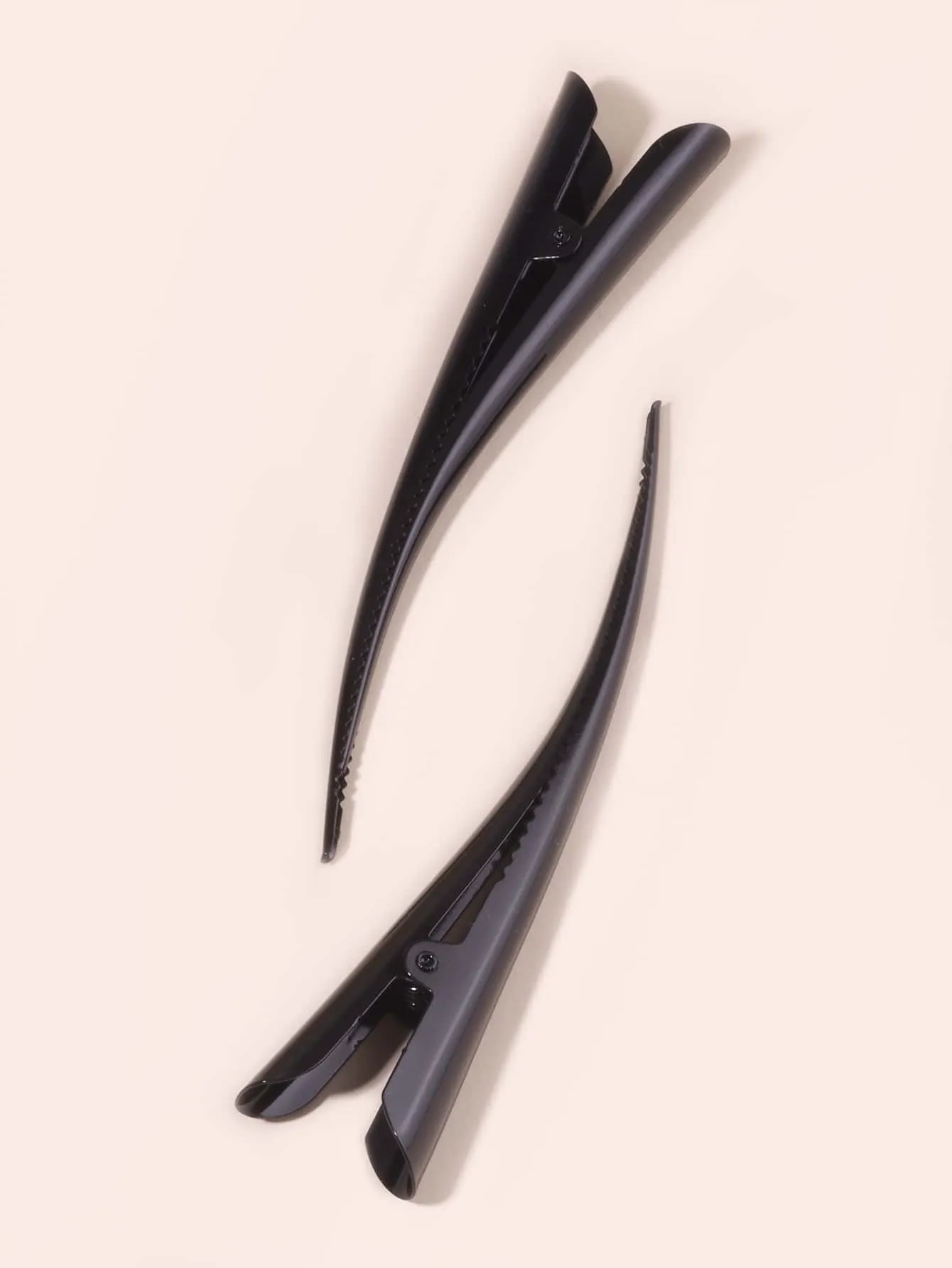 2pcs Minimalist Alligator Hair Clip Plain Black Hair Clip for Women Barrette