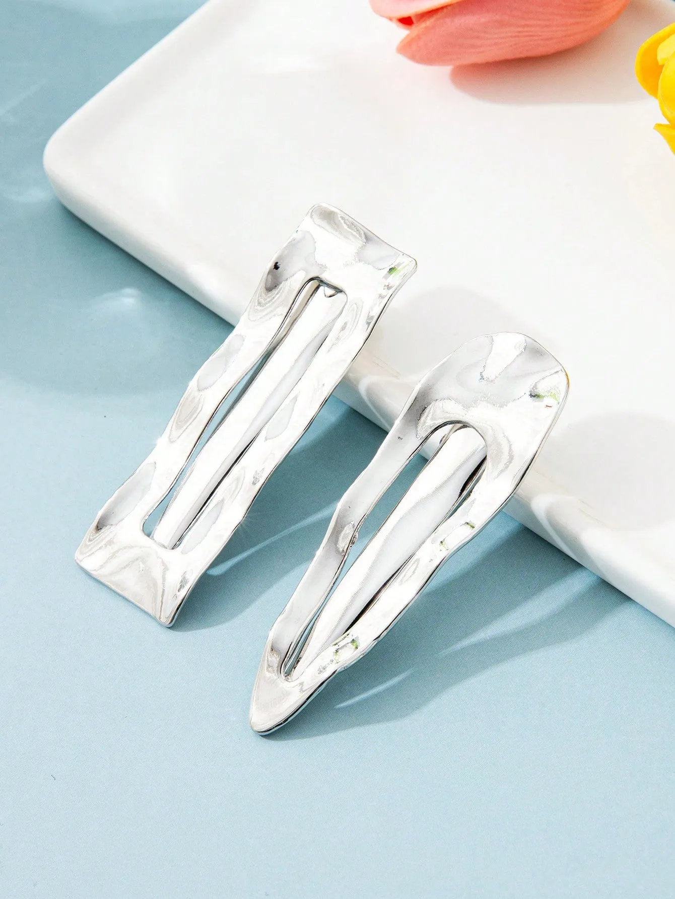 2pcs Rhinestone Non-Slip Hair Clips for Women Barrette Styling Hair Accessories