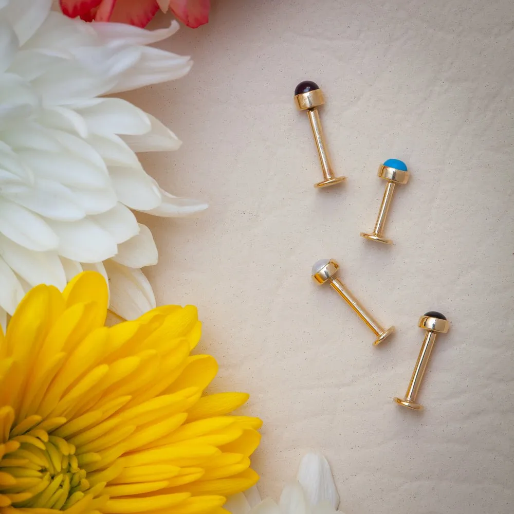 3mm Opal Cabochon Flat Back Stud
