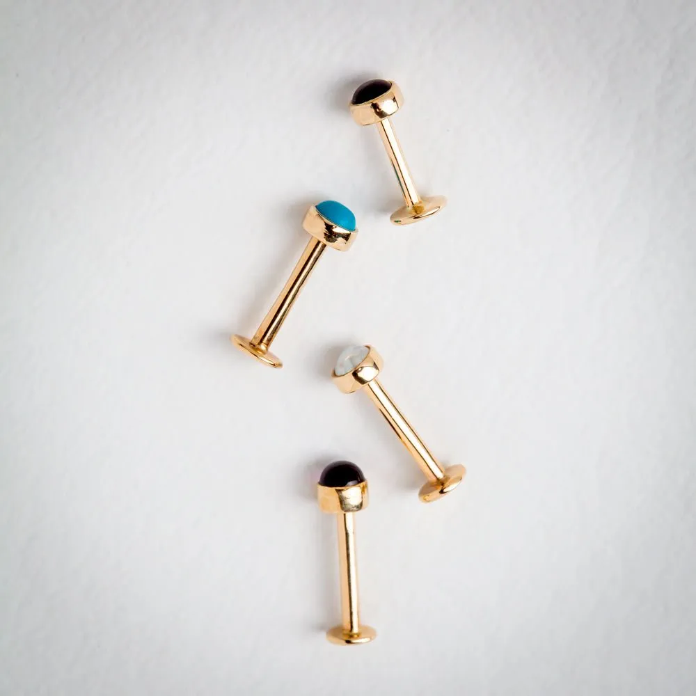 3mm Opal Cabochon Flat Back Stud