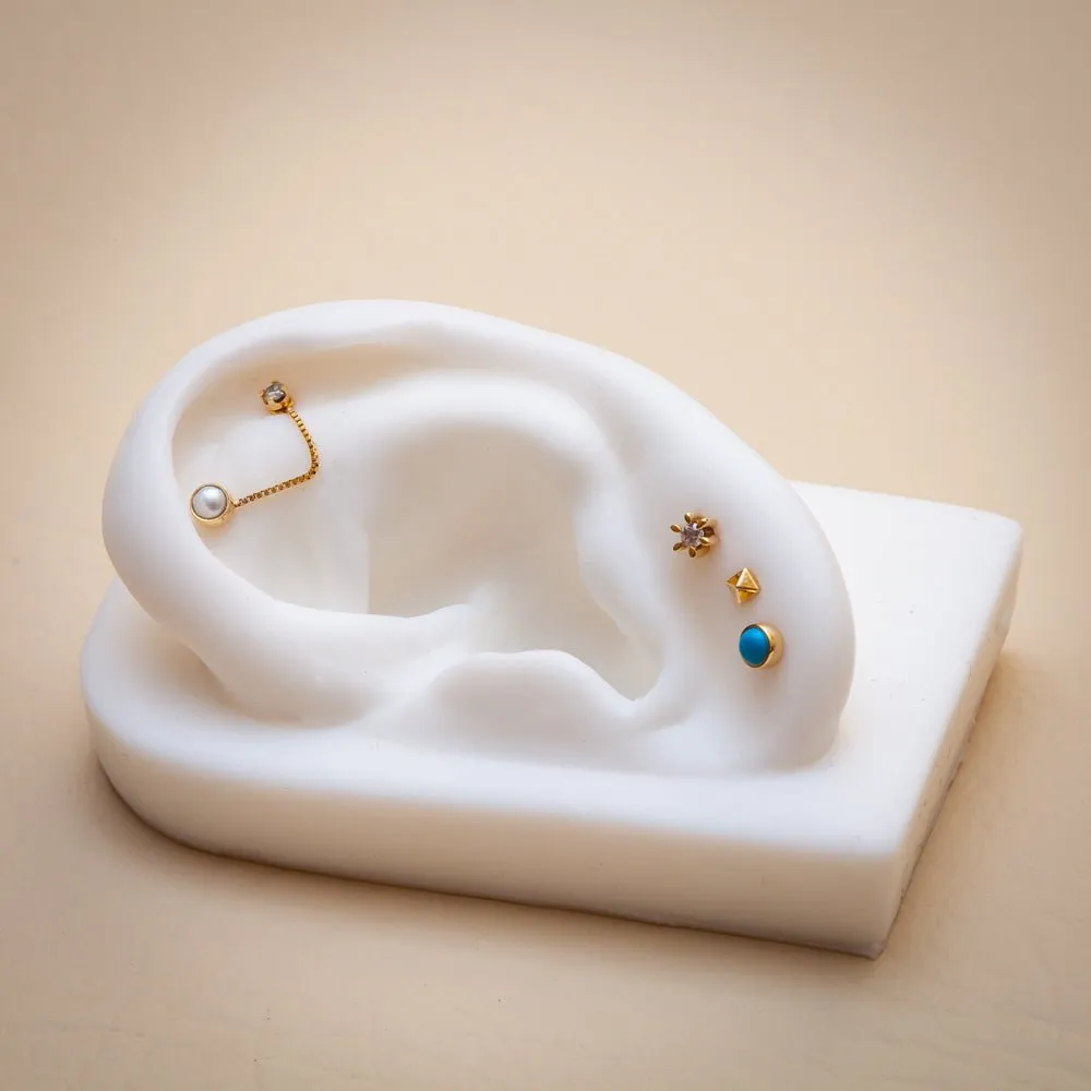 3mm Opal Cabochon Flat Back Stud