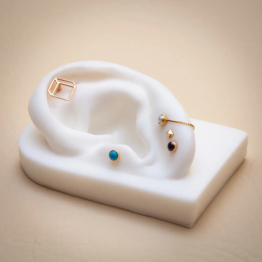 3mm Opal Cabochon Flat Back Stud