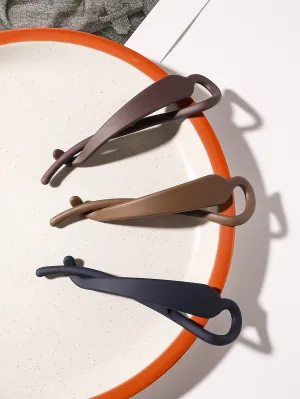 3pcs Solid Banana Clip Casual Hair Clip for Women Barrette Styling Hair