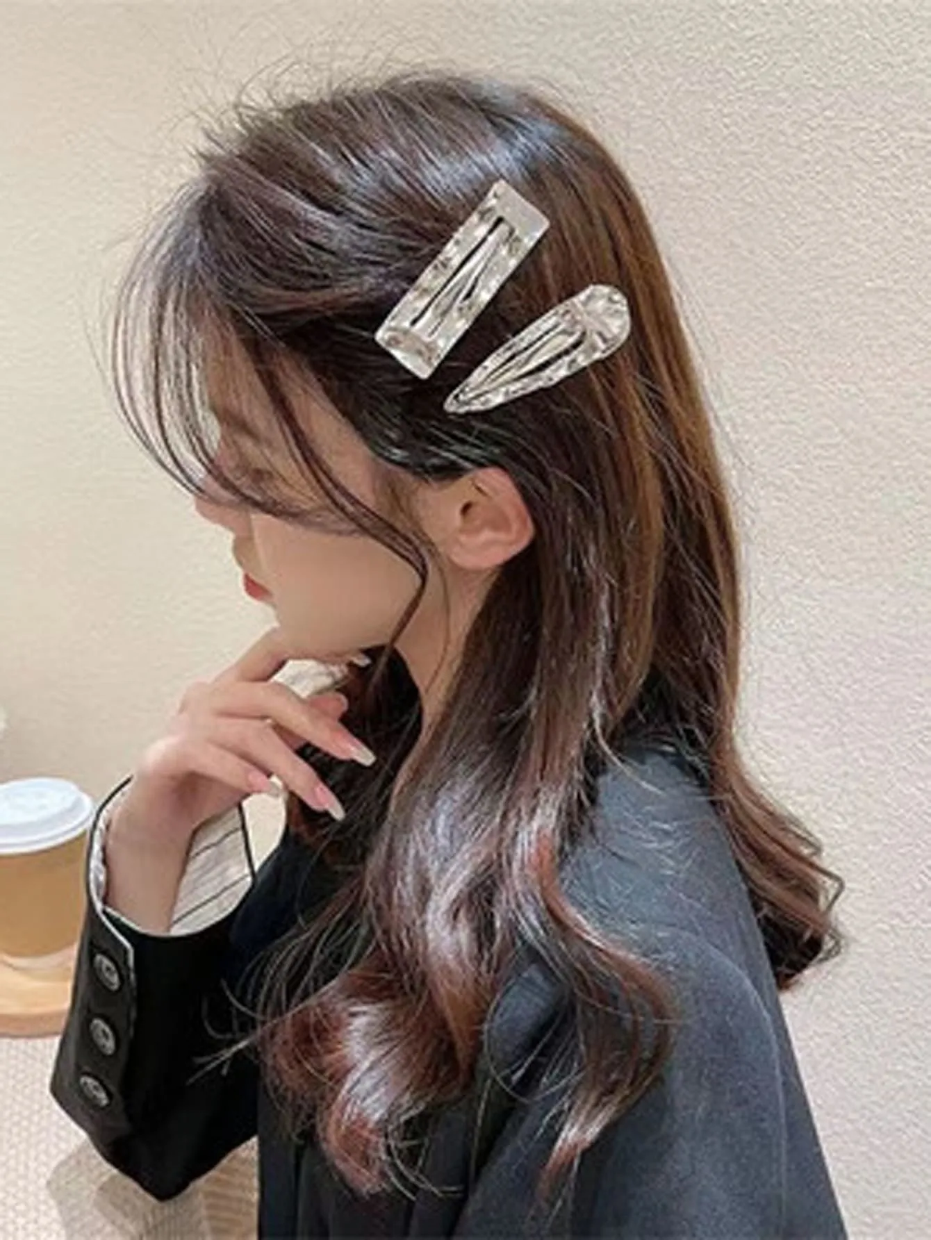 3pcs Unique Cutout Geometric Metal Hair Clip Set for Women Barrette Styling Hair