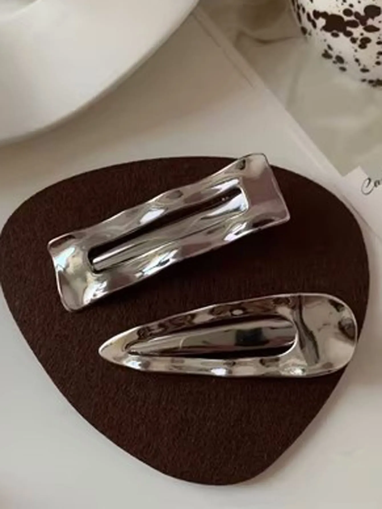 3pcs Unique Cutout Geometric Metal Hair Clip Set for Women Barrette Styling Hair