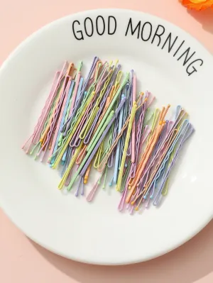 40pcs Matte Pastel Color Hair Clips For All Seasons Casual for Women Barrette