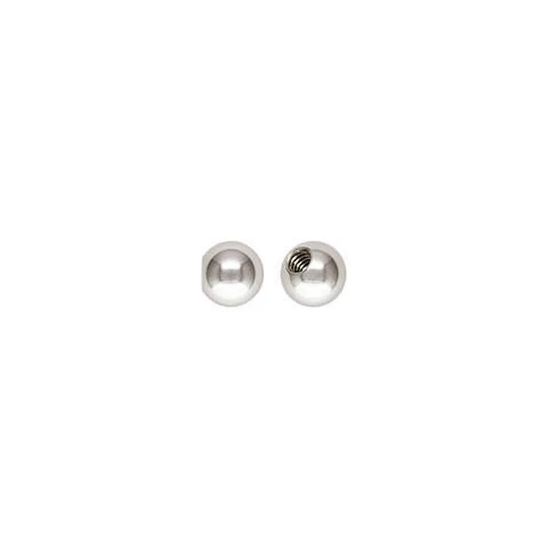 6mm Threaded Sterling Silver Bead