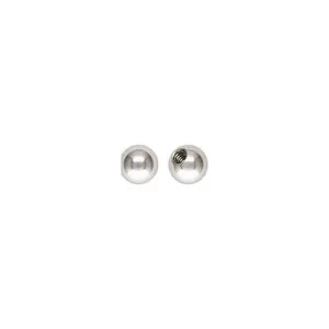 6mm Threaded Sterling Silver Bead