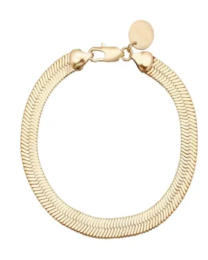 7mm Viper Chain Anklet 9.5" Gold | Gold