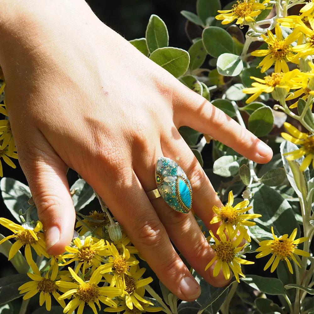 Allegra Daisy Dream TQ Adjustable Ring