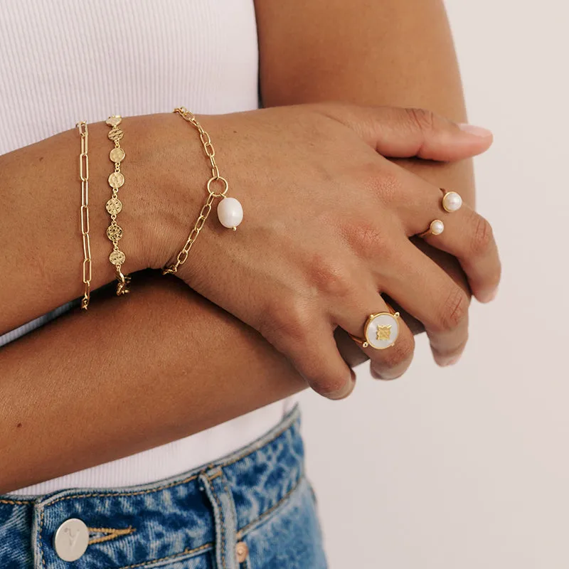 APHRODITE GODDESS PEARL DROP BRACELET