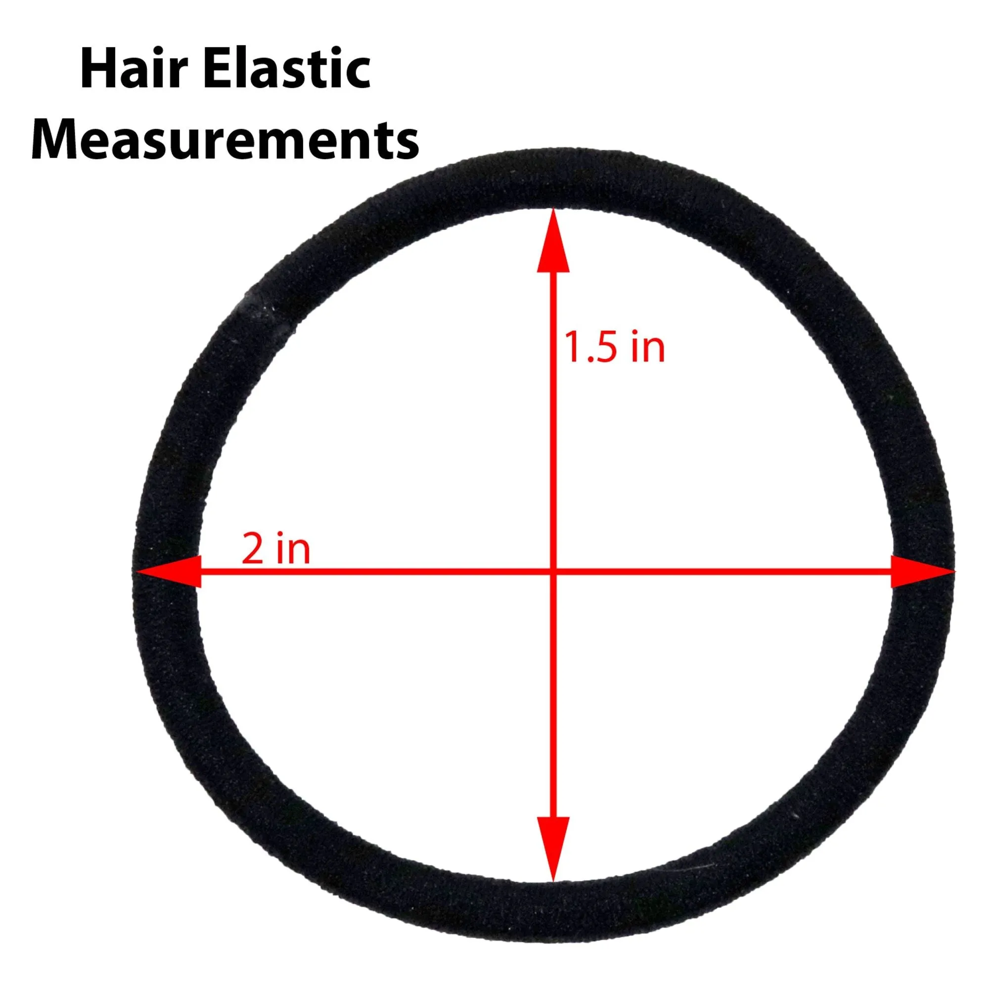 Assorted Hair Elastics - 100 Pack