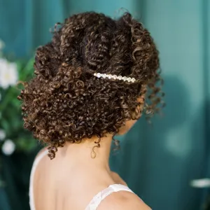 ASTRID Crystal & Pearl French Clip Hair Barrette