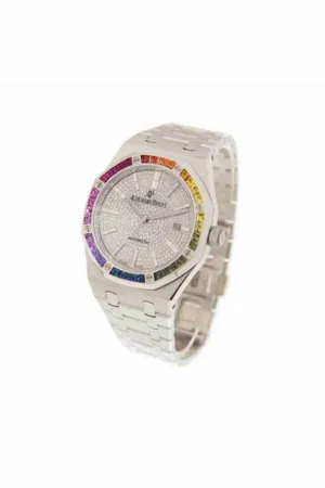 audemars piguet royal oak rainbow automatic diamond white gold unisex watch