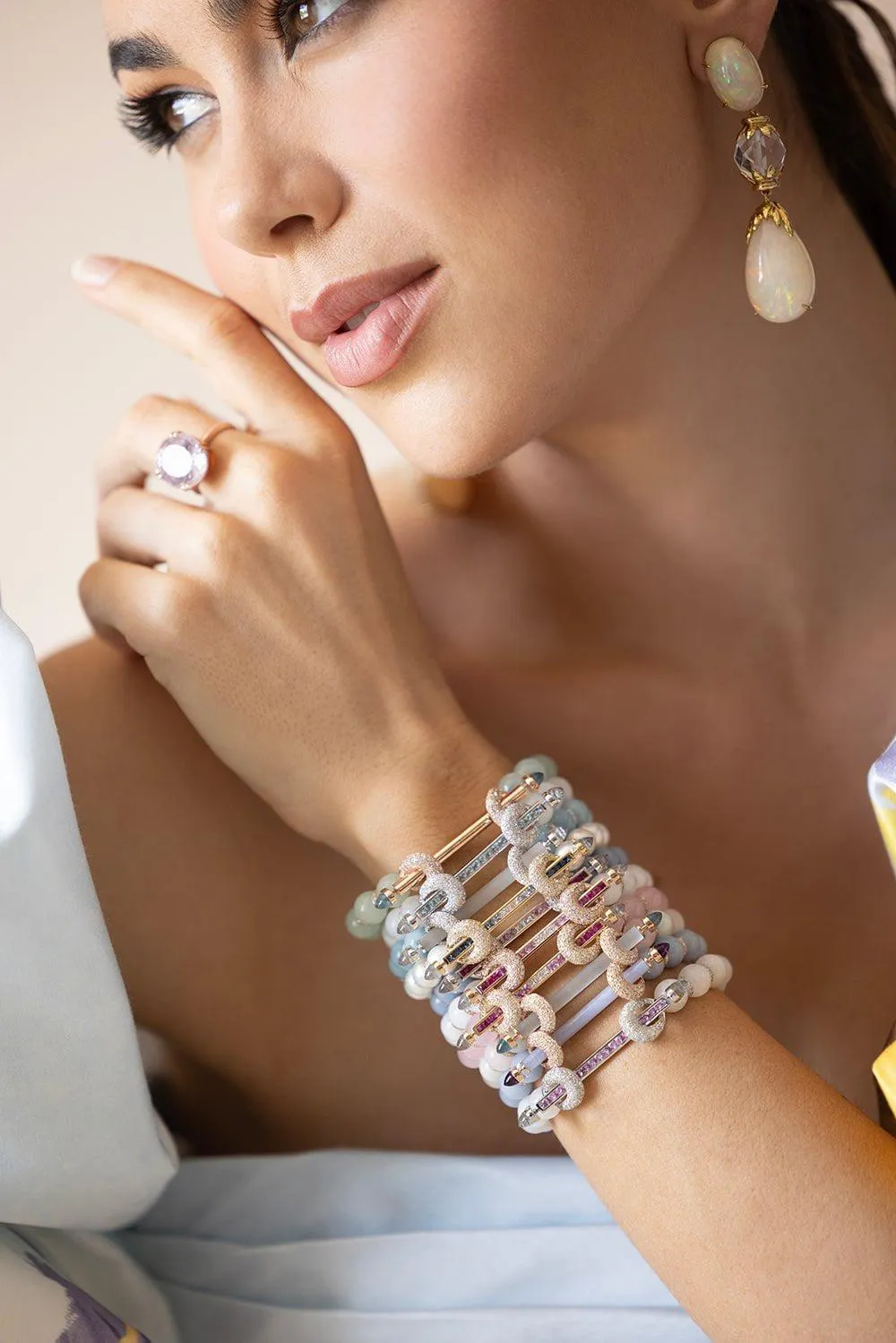 Aventurine Blue Topaz Chakra Bracelet