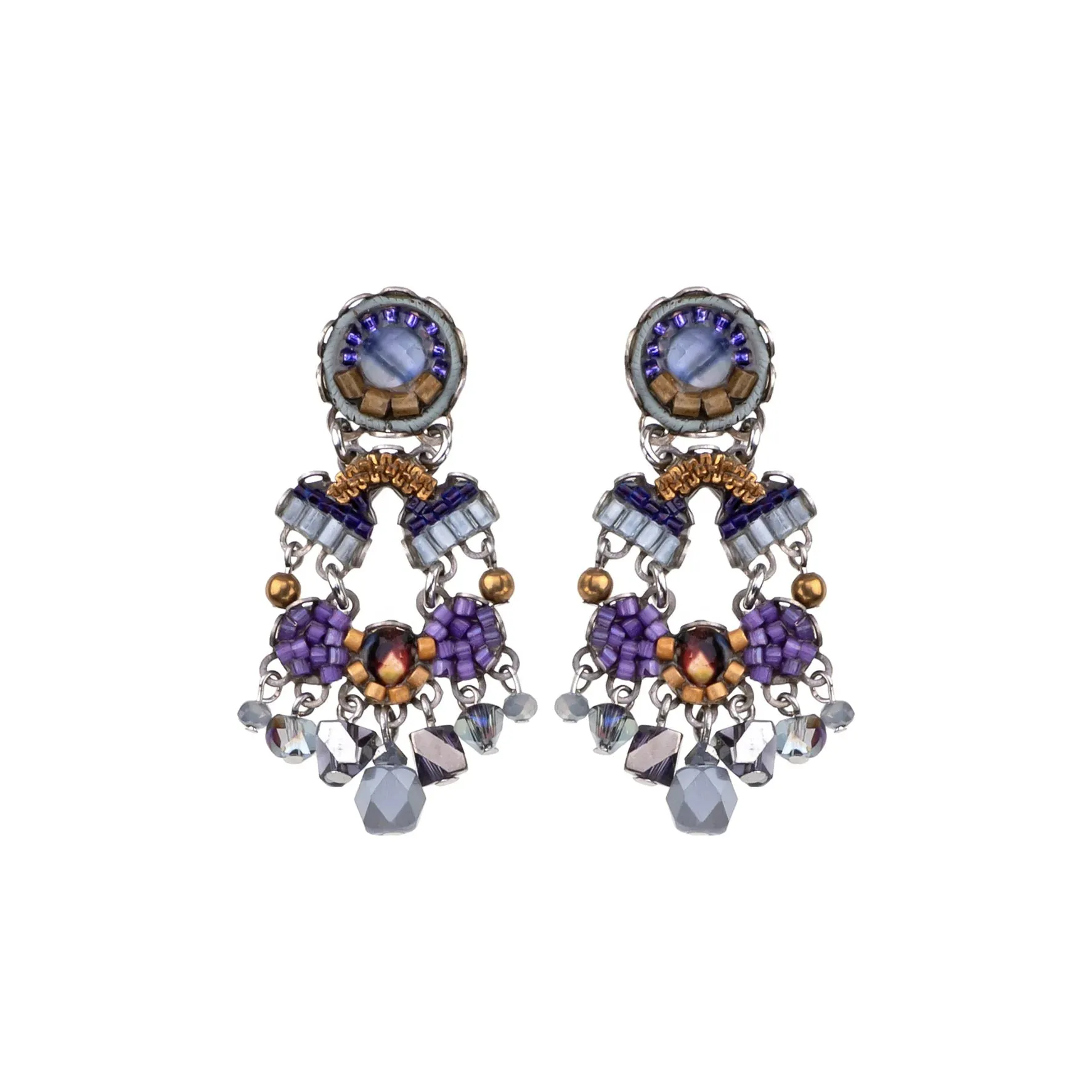 Ayala Bar - C2110 Rafa Blue Beaded Earring