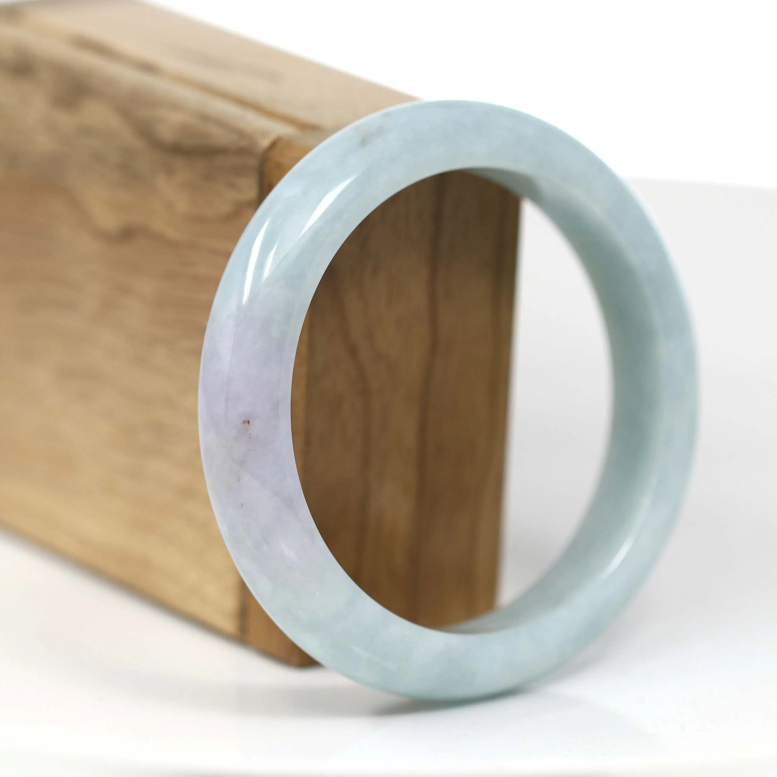 Baikalla Classic Green Lavender Burmese Jadeite Jade Bangle (57.50 mm) T188