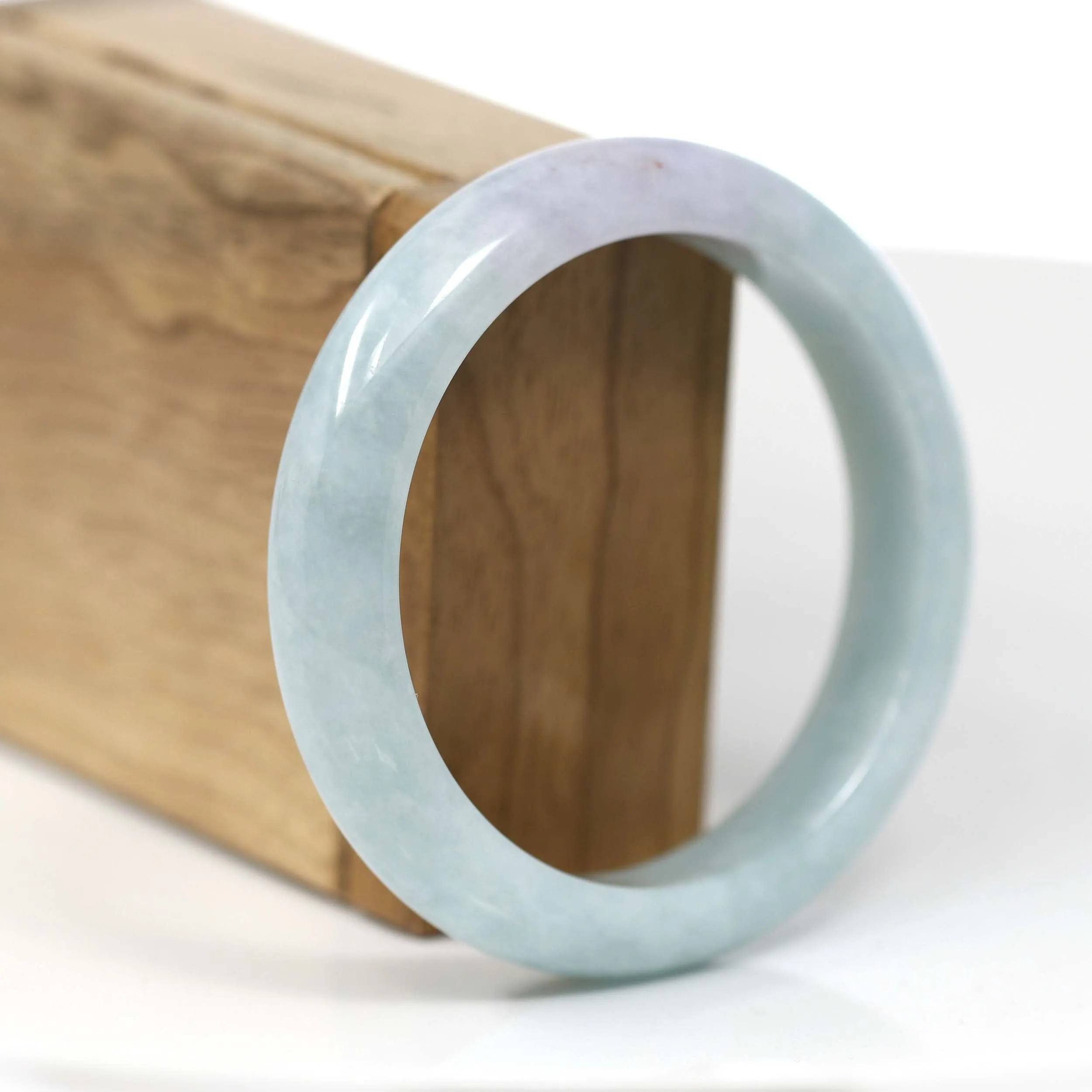 Baikalla Classic Green Lavender Burmese Jadeite Jade Bangle (57.50 mm) T188