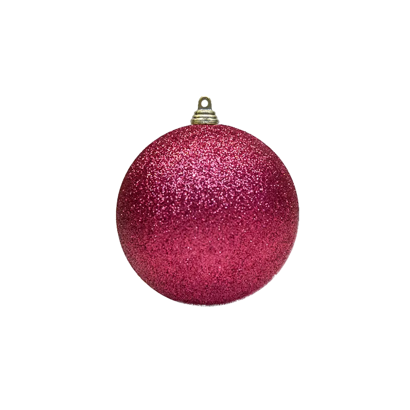 Bauble Glitter Burgundy 100mm