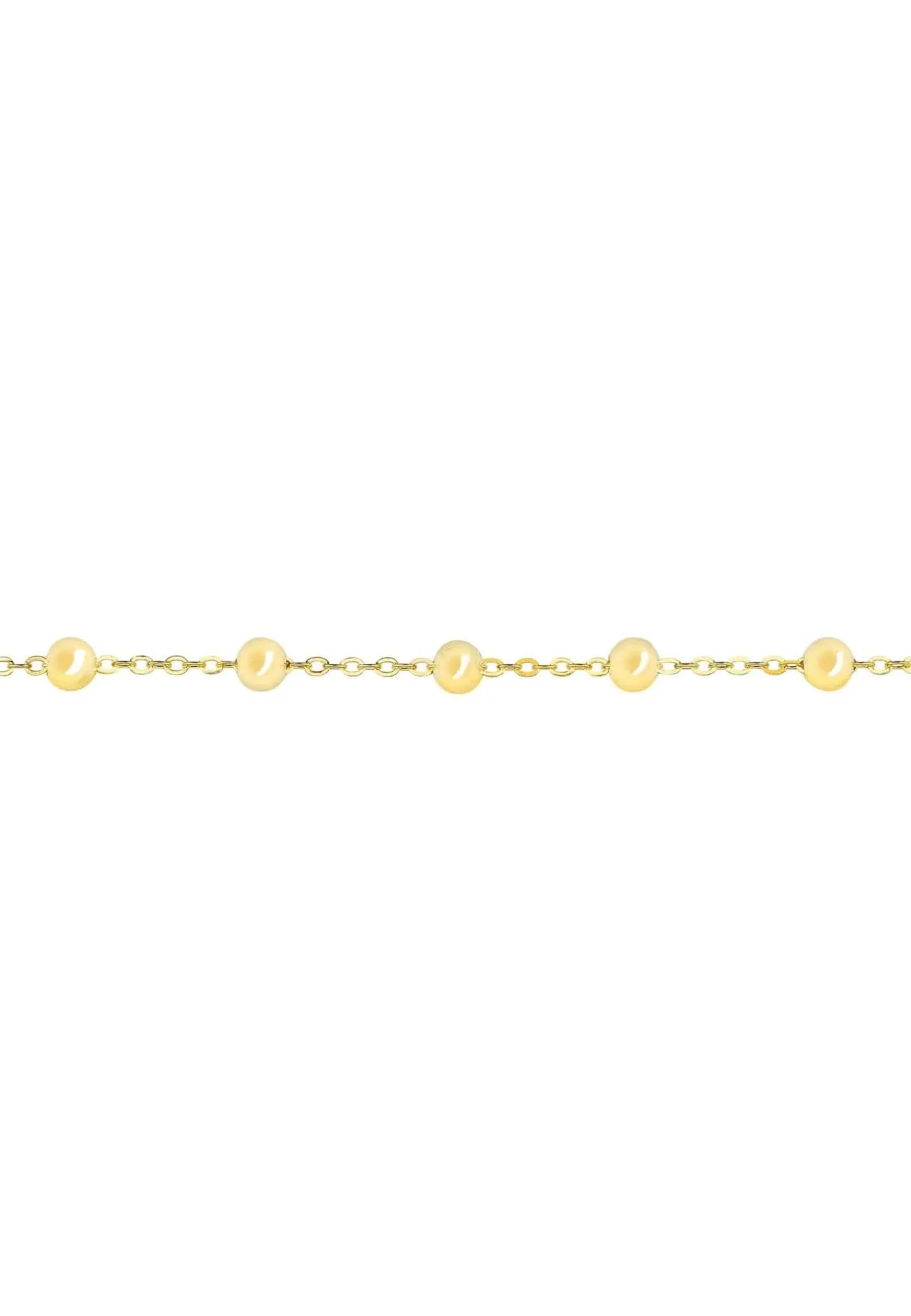 Beaded Chain Anklet Gold