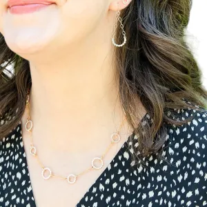 Beaded Floating Chain - mixed metals