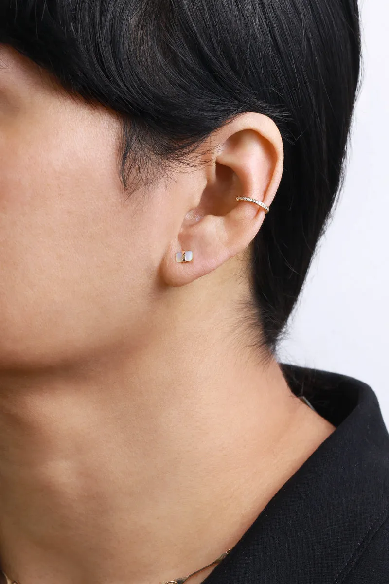 Bezel Wrapped Welo Ethiopian Opal Stud (half pair)