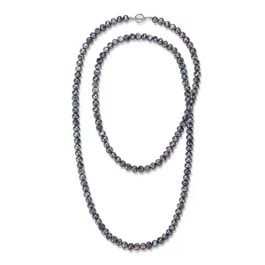 Black Baroque Pearls Beaded Necklace