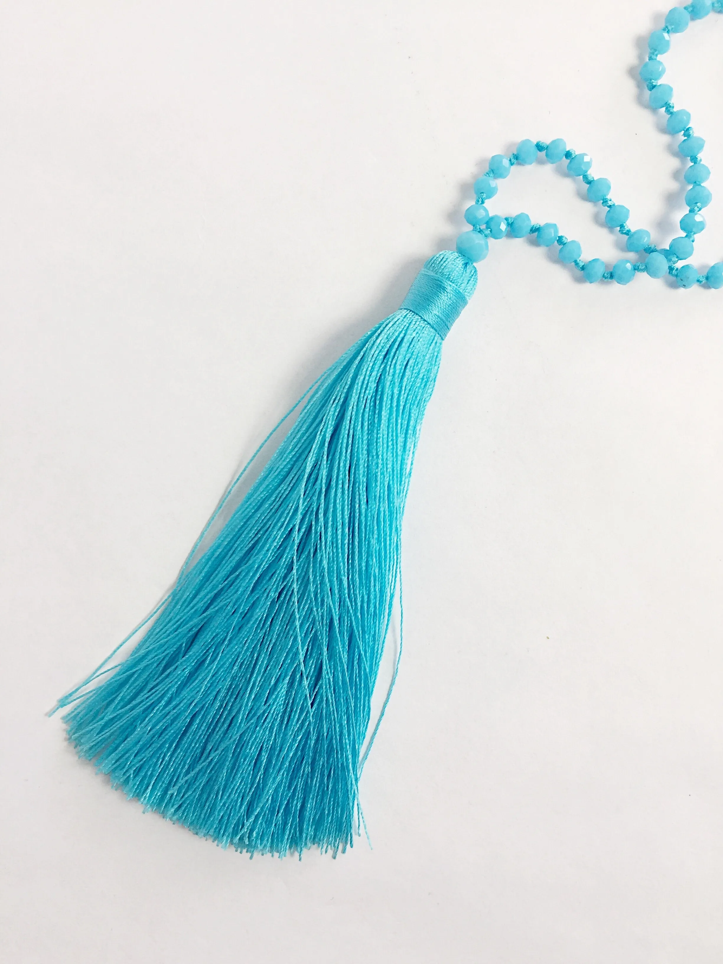 Bolenat Crystal Tassel Necklace