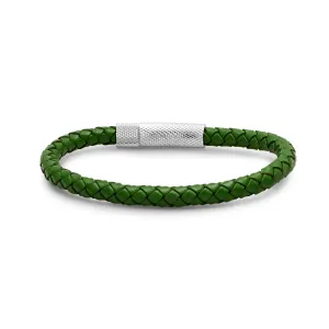 Braided Leather bracelet with clasp