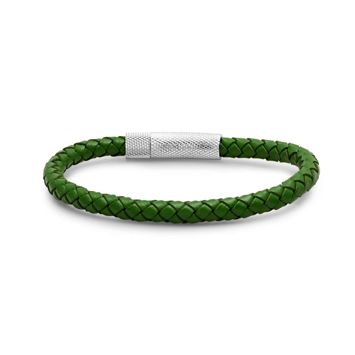 Braided Leather bracelet with clasp