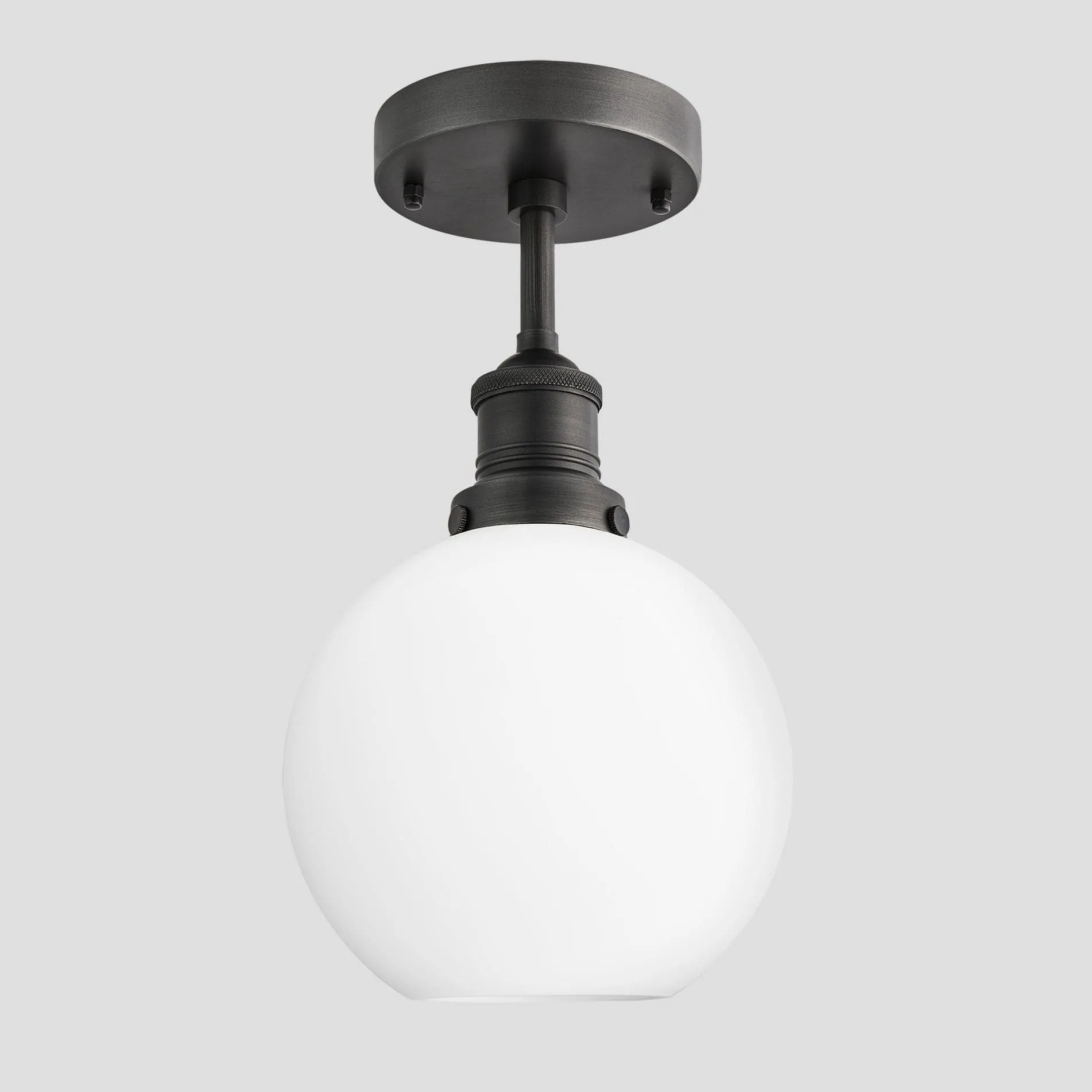 Brooklyn Opal Glass Globe Flush Mount Light - 7 Inch