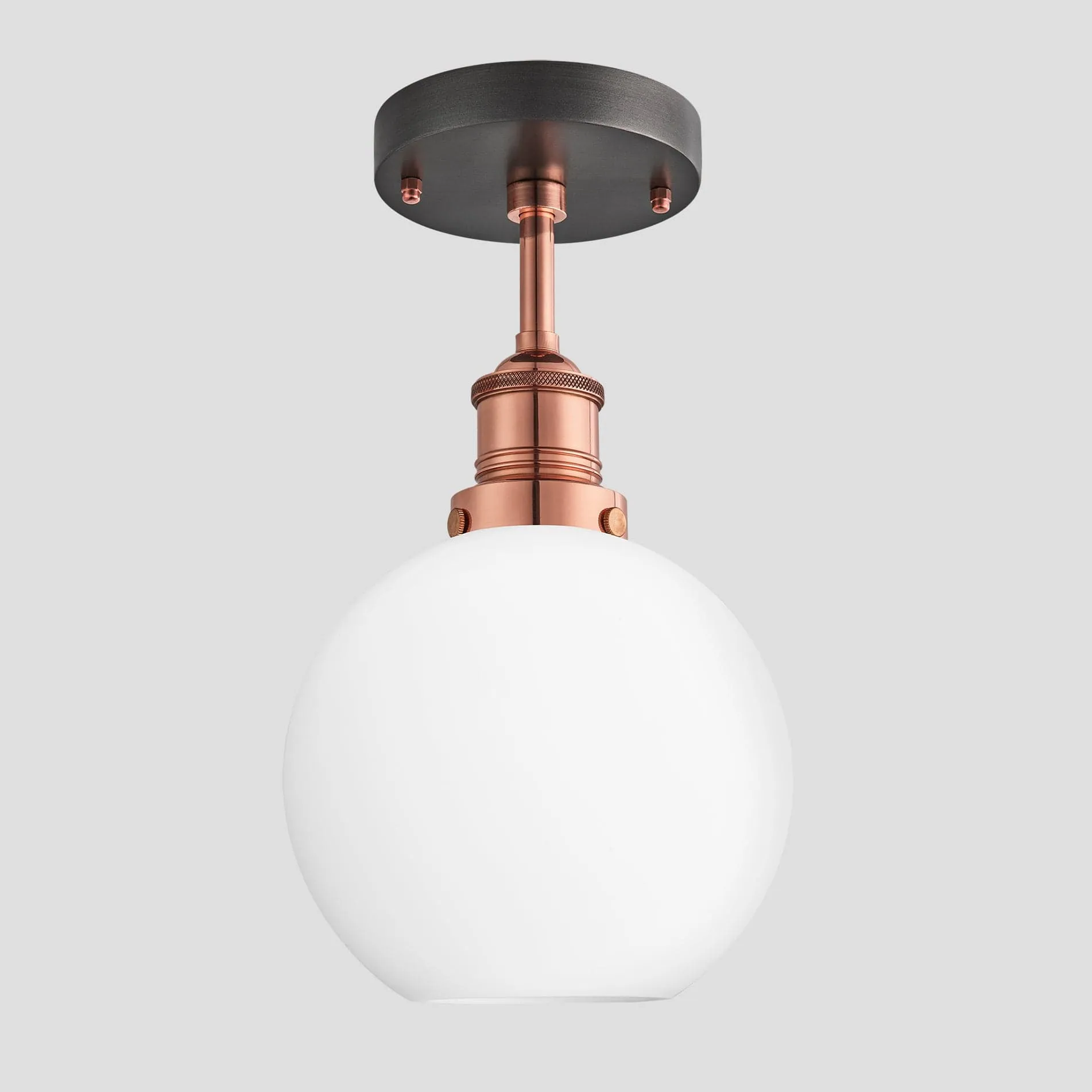 Brooklyn Opal Glass Globe Flush Mount Light - 7 Inch