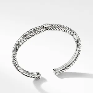 Cable Loop Bracelet with Diamonds, Size Small