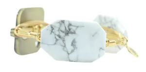 Cadella's xx Bourbon and Boweties Single Photo Tile Bangle - White Marble
