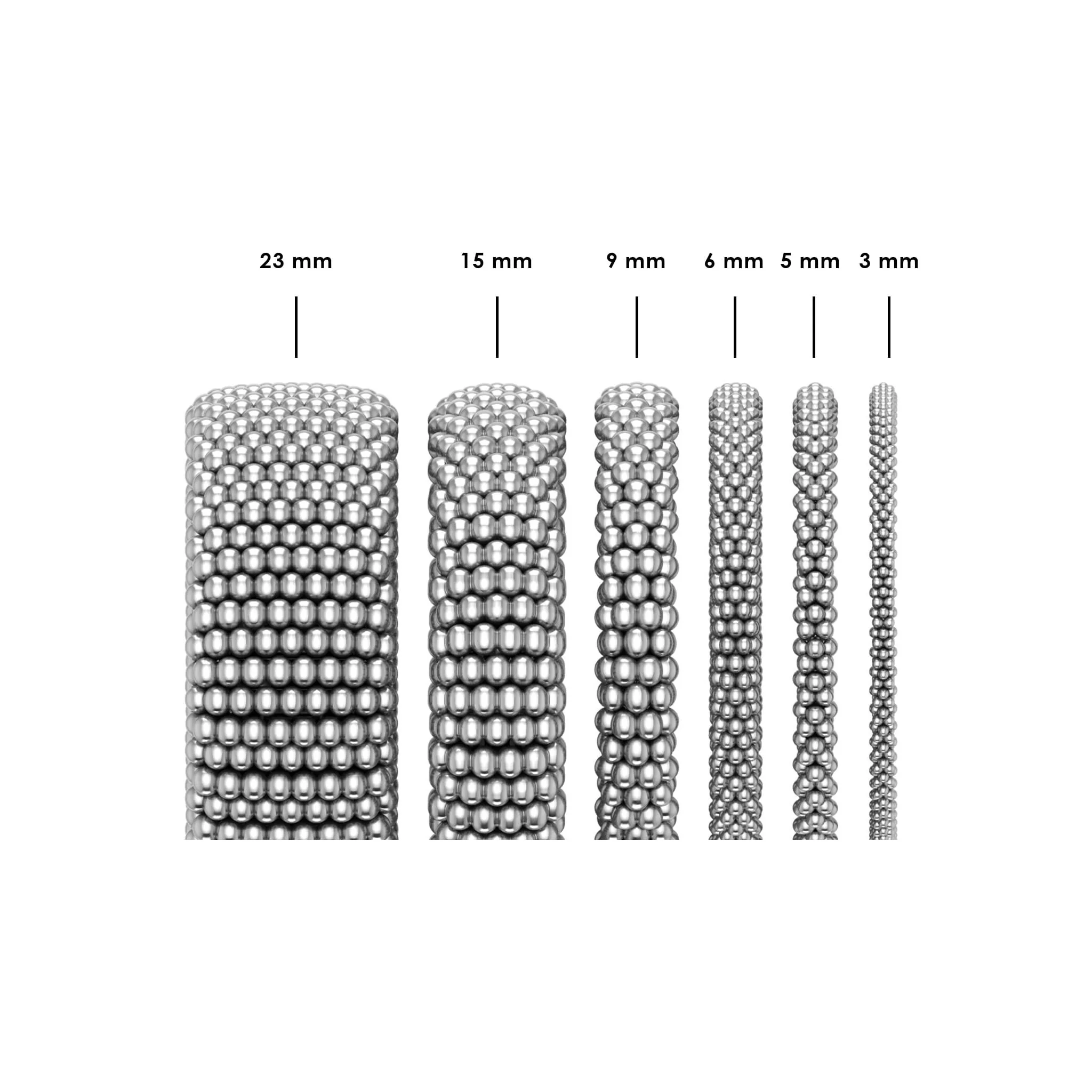 Caviar Spark Single Station Diamond Circle Caviar Bracelet | 9mm
